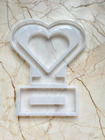 Load image into Gallery viewer, Heart in Heart Stand Photo Frame mould
