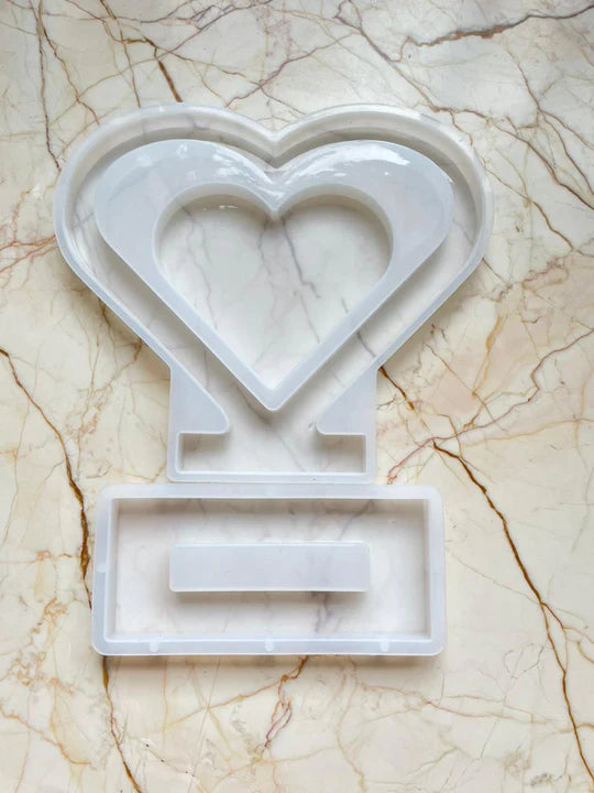 Heart in Heart Stand Photo Frame mould